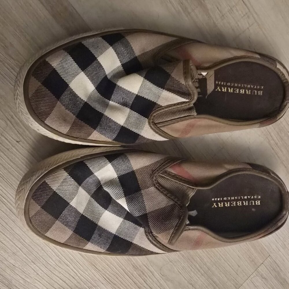 Burberry Cndonqingua Beige Canvas Leather Sneakers EU41 US 11